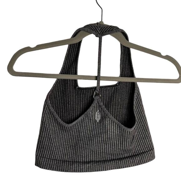 Free People Cropped Run Tank Ribbed Racerback Compression Top Women’s SZ S EUC - Picture 3 of 4